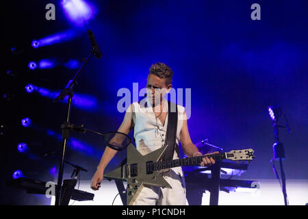 Toronto, Kanada. 11. Juni 2018. Martin Gore von DEPECHE MODE im Air Canada Centre auf der 'Global Spirit Tour" in Toronto, Kanada. Credit: topconcertphoto/Alamy leben Nachrichten Stockfoto