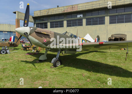 Supermarine Spitfire Vb der Royal Air Force, die es als Kämpfer während des Zweiten Weltkriegs verwendet Stockfoto