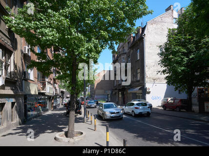 Belgrad, Serbien - Mai 02, 2018: Auf einer der Straßen in der Stadt Stockfoto