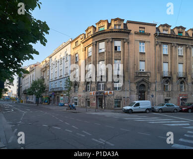 Belgrad, Serbien - Mai 03, 2018: in der Früh auf carice Milice Straße Stockfoto