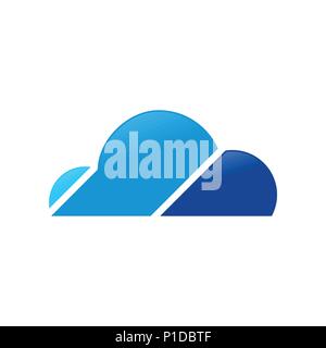 Digitale Cloud Platform Vector Symbol Grafik Logo Design Stock Vektor