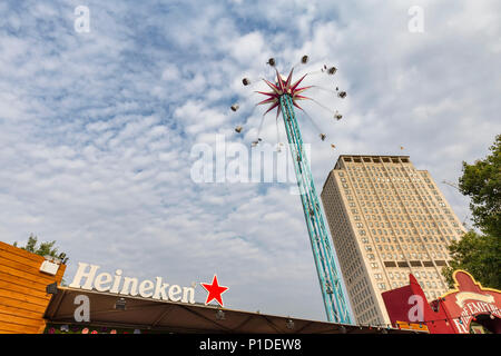 LONDON, ENGLAND - 18. August: Die Star Flyer Fahrt in London, England am 18. August 2016. Stockfoto