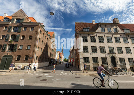 Kopenhagen, Dänemark - 26 August: Nicht identifizierte Fußgänger in Kopenhagen, Dänemark, am 26. August 2016. Stockfoto