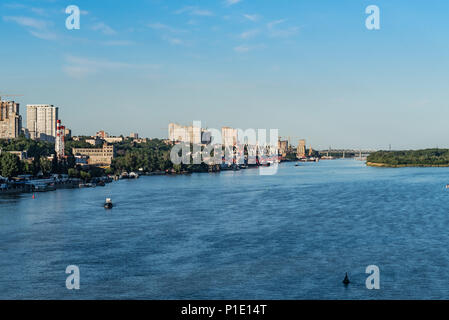 Blick auf die Stadt Rostow-am-Don und der Don Stockfoto