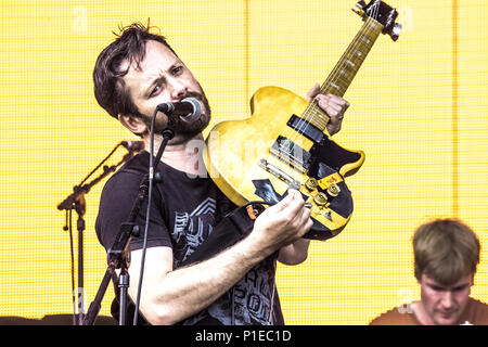 British Sea Power live auf der siegreichen Festival 2017. Stockfoto