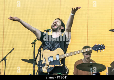 British Sea Power live auf der siegreichen Festival 2017. Stockfoto