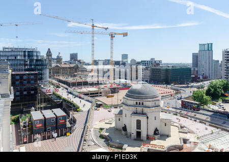 Wichtige Entwicklung Bauarbeiten rund um Centenary Square auf der Broad Street im Zentrum von Birmingham Stockfoto