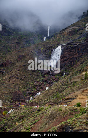 Nach starkem Regen angeschwollenen Bäche, Charco Azul, Gran Canaria, Kanarische Inseln, Spanien Stockfoto