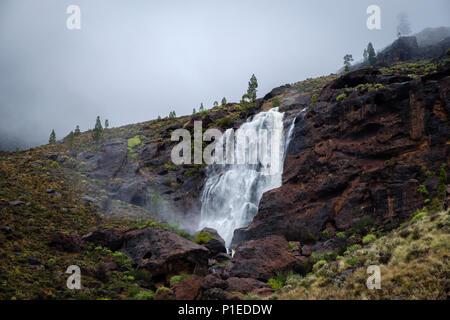 Nach starkem Regen angeschwollenen Bäche, Charco Azul, Gran Canaria, Kanarische Inseln, Spanien Stockfoto