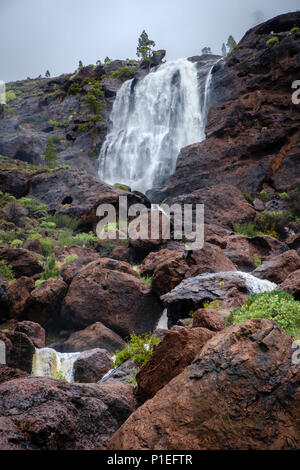 Nach starkem Regen angeschwollenen Bäche, Charco Azul, Gran Canaria, Kanarische Inseln, Spanien Stockfoto