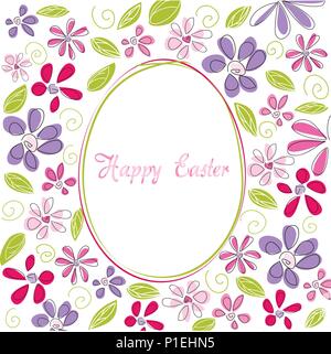 Glücklich Osterkarte Stock Vektor