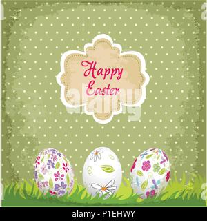 Glückliches Ostern Grußkarte Stock Vektor