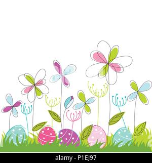 Floral background, Ostern Stock Vektor