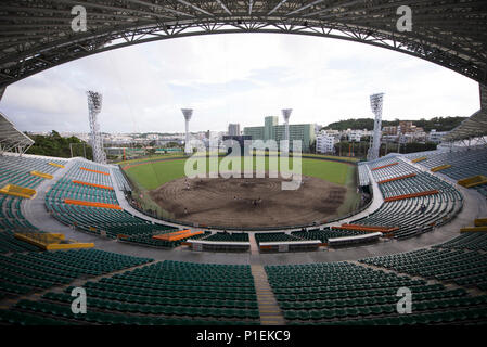 Die Allstars spielen der Japan Air Verteidigung-kraft südwestlichen Composite Air Division in einer freundlichen Spiel der Baseball Oktober 15, 2016, auf der zellulären Stadion in Naha, Japan. Die Allstars und JASDF Beziehungen und verstärkte Partnerschaften gemeinsam durch Baseball Diplomatie. (U.S. Air Force Foto von älteren Flieger Omari Bernard) Stockfoto