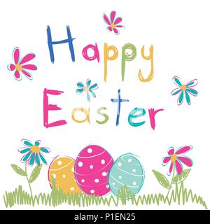 Frohe Ostern Postkarte Stock Vektor