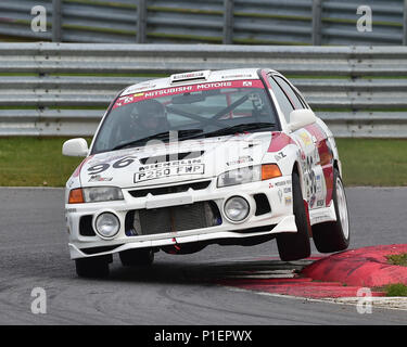 Richard Thurbin, Mitsubishi Evo 4, moderne Klassiker, Nextec Puma Cup, CSCC, Snetterton Rennstrecke, Snetterton, Norfolk, England, Samstag 7 t Stockfoto