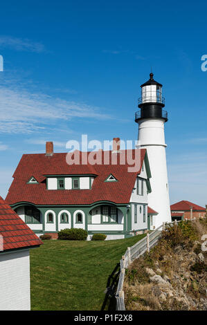 Portland Head Lighthouse, Cape Elizabeth, Maine, USA. Stockfoto