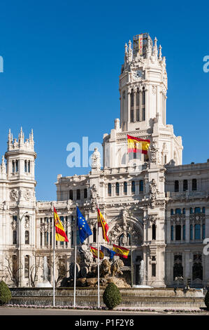 Plaza De La Cibeles, Madrid, Spanien. Stockfoto