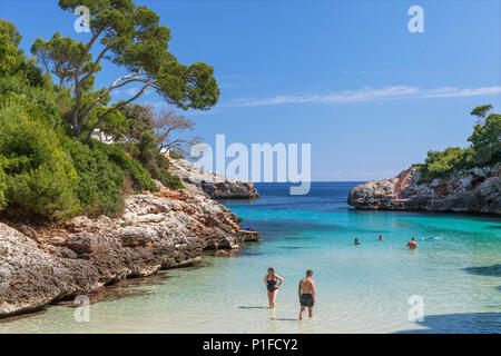 Cal Egos Strand, Cala Dor, Mallorca, Spanien Stockfoto