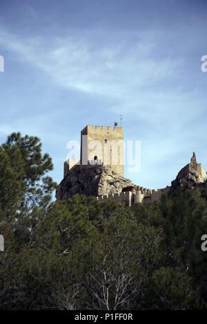 Spanien - Valencia autonome Region-Vinalopó (Kreis) - Alicante. Sax; Castillo. Stockfoto