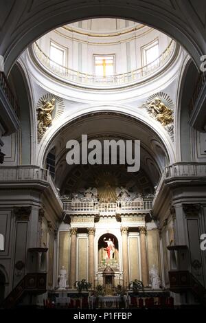 Spanien - Valencia autonome Region-Vinalopó (Kreis) - Alicante. Monóvar/Monóver; Iglesia de San Juan Bautista; Innenraum renacentista. Stockfoto