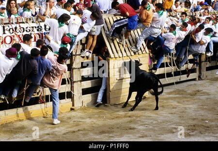 Spanien - Katalonien - Bagés (Kreis) - Barcelona. Cardona, Corredebous/Encierros. Stockfoto