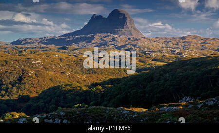 Europa, Schottland, Vereinigtes Königreich, England, Landschaft, Ben suilven,, Europa, Schottland, Grossbritannien, Landschaft, Ben Suilven, Stockfoto