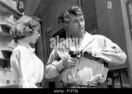 Original Film Titel: der ZORNIGE HÜGEL. Englischer Titel: The ANGRY HILLS. Regisseur: ROBERT ALDRICH. Jahr: 1959. Stars: Robert Mitchum; ELISABETH MULLER. Credit: M.G.M/Album Stockfoto