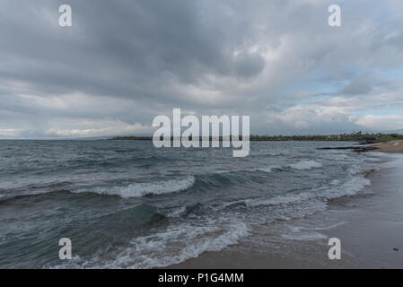 Dramatische Himmel über dem Pazifischen Ozean in der Zeit nach dem Vulkanausbruch auf der grossen Insel von Hawaii Stockfoto