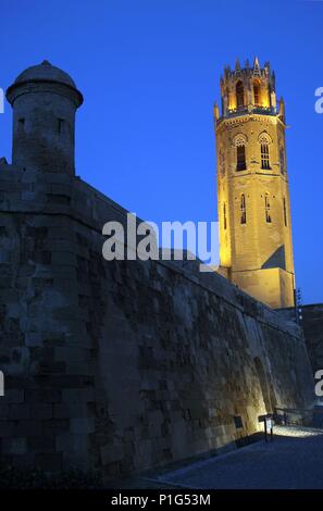 Spanien - Katalonien - Segrià (Kreis) - Mallorca. LLeida; Baluart ich campanari de La Seu Vella. Stockfoto