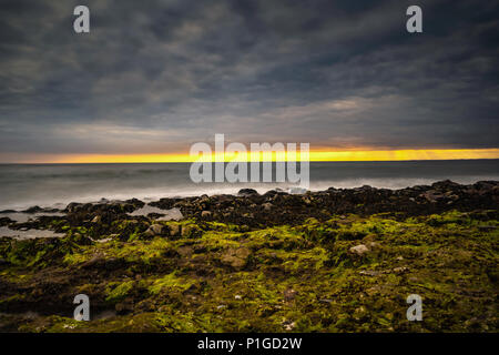 Salterbeck Strand, Dämmerung. Solway Coast, Cumbria. Stockfoto