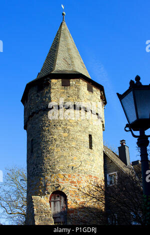 Bundesrepublik Deutschland, Hessen, Herborn, Dill Turm, Teil der Stadtmauer, Bundesrepublik Deutschland, Hessen, Dillturm, Teil der Stadtbefestigun Stockfoto