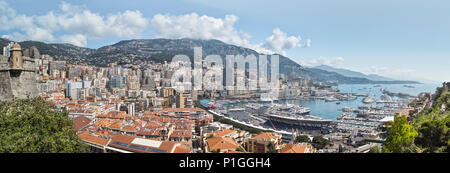 Monte-Carlo Monaco Panorama Stockfoto