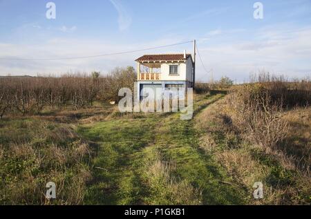 Spanien - LA RIOJA Rioja Baja (Bezirk). paisaje cerca de Calahorra (53). Stockfoto