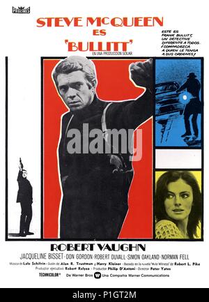 Original Film Titel: BULLITT. Englischer Titel: BULLITT. Regisseur: Peter Yates. Jahr: 1968. Quelle: WARNER BROTHERS/Album Stockfoto