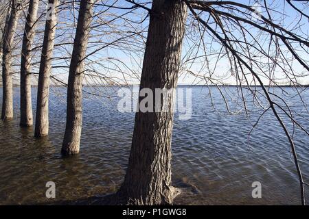 Spanien - Las Bardenas y Tudela (Kreis) - NAVARRA. Cascante; Laguna de Lor. Stockfoto