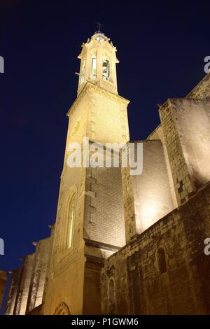 Spanien - Katalonien - Alt Camp (Bezirk) - TARRAGONA. Valls; Esglesia/Iglesia de Sant Joan; campanari. Stockfoto