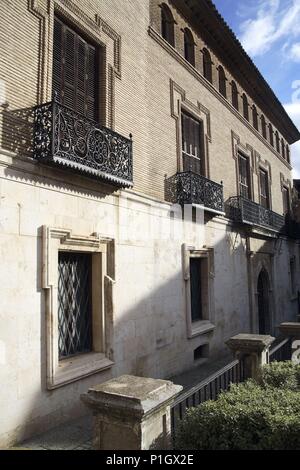 Spanien - Las Bardenas y Tudela (Kreis) - NAVARRA. Corella; Casa/Palacio de los Arrese. Stockfoto