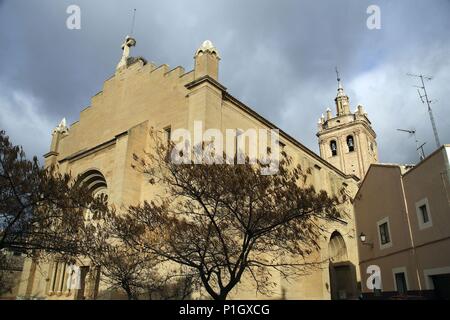 Spanien - Las Bardenas y Tudela (Kreis) - NAVARRA. Cintruénigo; Iglesia de San Juan Bautista. Stockfoto