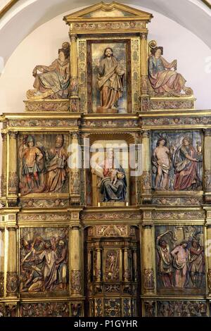 Spanien - Tierra Estella (Kreis) - NAVARRA. Bosa; Iglesia de San Martín; retablo renacentista. Stockfoto