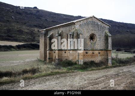 Spanien - Tierra Estella (Kreis) - NAVARRA. Dicastillo; Iglesia / Ermita de San Pedro. Stockfoto