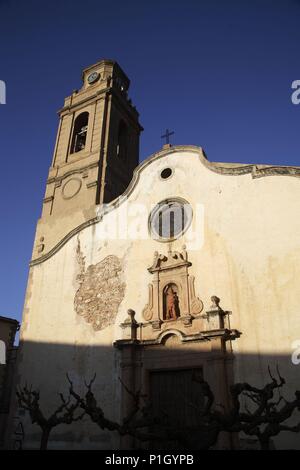 Spanien - Katalonien - Priorat (Bezirk) - TARRAGONA. Marçà, Iglesia de Santa María. Stockfoto