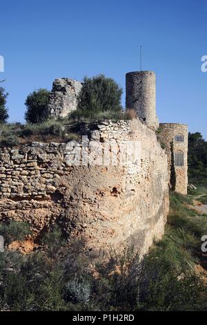 Spanien - Katalonien - Alt Camp (Bezirk) - TARRAGONA. Vila-rodona; Castell/Castillo. Stockfoto