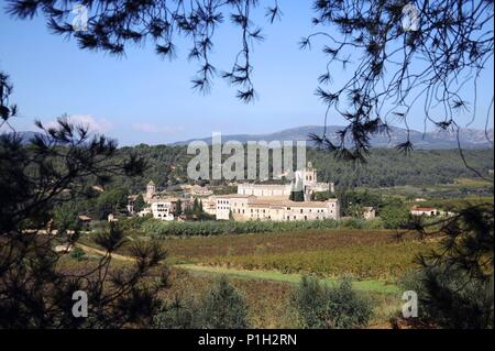 Spanien - Katalonien - Alt Camp (Bezirk) - TARRAGONA. Aiguamúrcia; Monestir/Monasterio de Santes Creus. Stockfoto