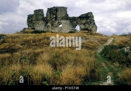 Tiebas; Castillo; Camino de Santiago. Stockfoto