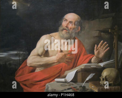 'Saint Hieronymus" von Philippe de Champaigne, C. 1648, Cincinnati Art Museum. Stockfoto