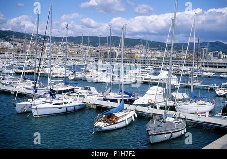 Mataró, Puerto Deportivo, embarcaciones. Stockfoto