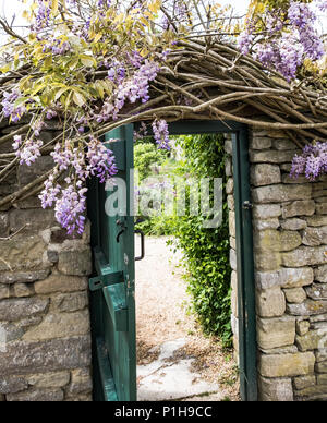 Garten Tor in die Küche Garten Cogges Museum Stockfoto