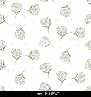 Einfache Blume Muster vektor design. Stock Vektor