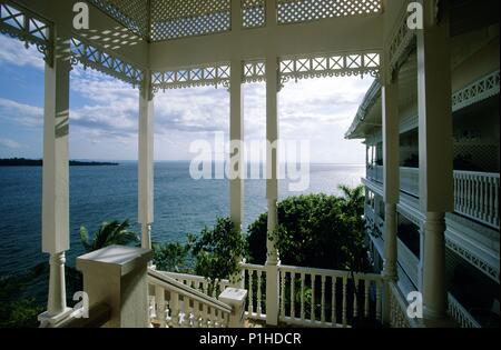 Samaná, (Halbinsel) camino Las Galeras Hotel Gran Bahía (arquitectura victoriana). Stockfoto